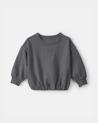 Baby 'Ready Set Play' French Terry Pullover Sweatshirt - Grey