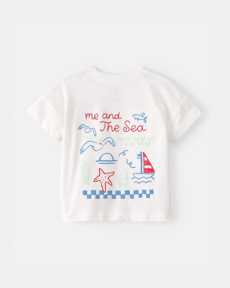 Baby 'Ahoy There' Graphic Tee - White