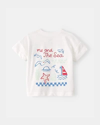 Baby 'Ahoy There' Graphic Tee - White