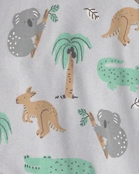 Toddler 2-Piece Organic Cotton Pyjama Aussie Friends Print