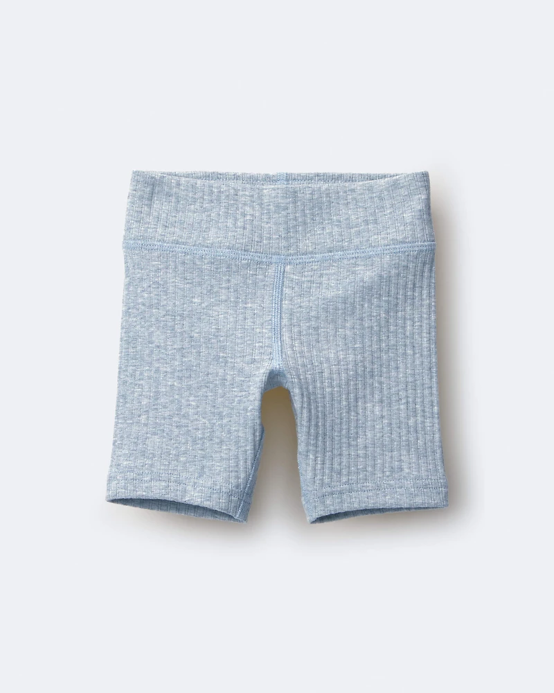 Toddler Girl Brooklyn Bike Shorts - Heather Grey