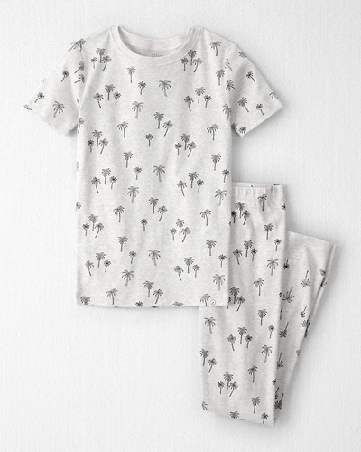 Kid 2-Piece Organic Cotton Pyjamas Palm Trees
