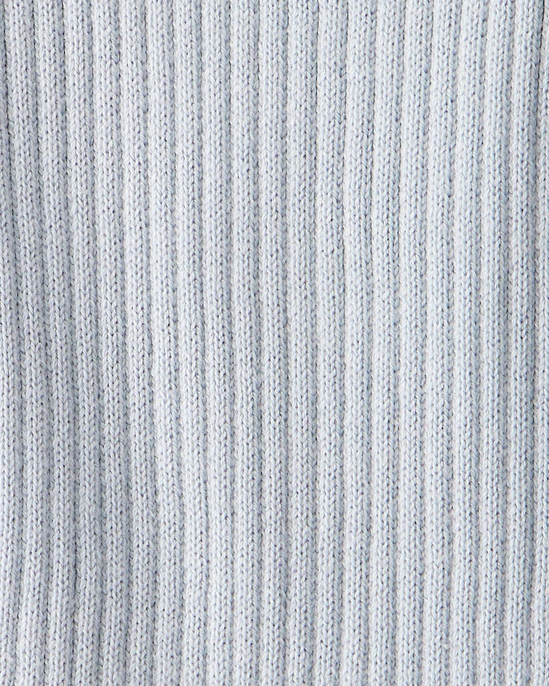 Baby Boy Ribbed Cotton Jumpsuit - Blue