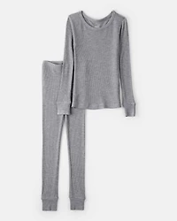 Boys PurelySoft Long-Sleeve 2-Piece pyjamas - Grey