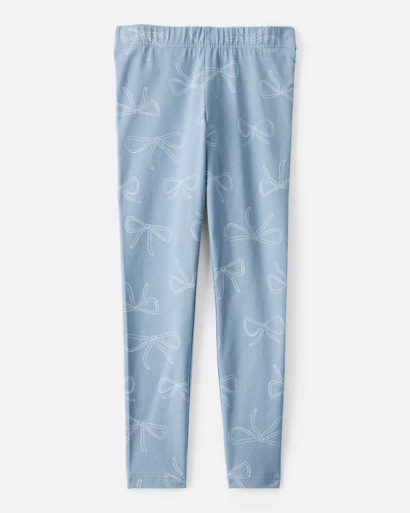 Kid Bow Print Leggings