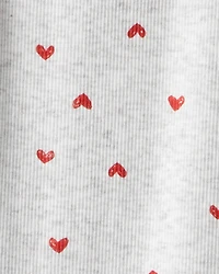 Girls Valentine's Day Tulle Top & Heart Pant Set - Red/Grey