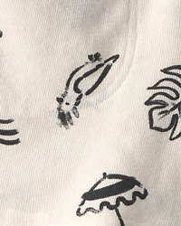 Boys Beach Shorts - Cream/Black