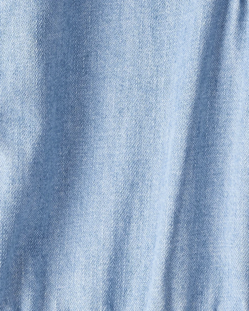 Toddler Organic Cotton Chambray Romper