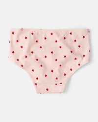 Kid 10-Pack Strawberry Brief Stretch Cotton Undies