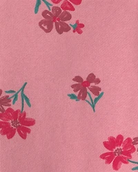 Baby Girl Floral French Terry Long-Sleeve Dress Set - Pink/Cream