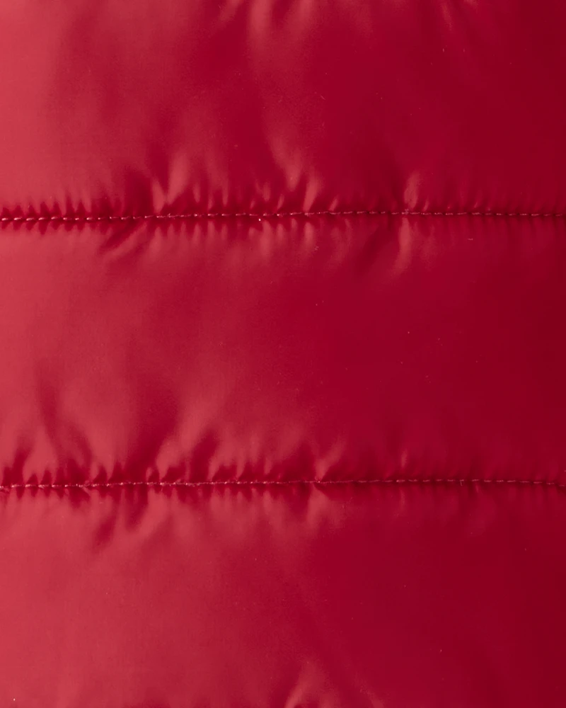 Kid Hooded Puffer Jacket - Red