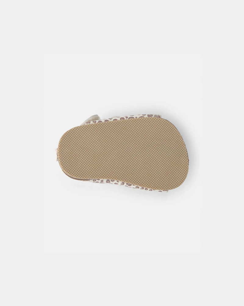 Baby Girl Cheetah Sandals - Cream