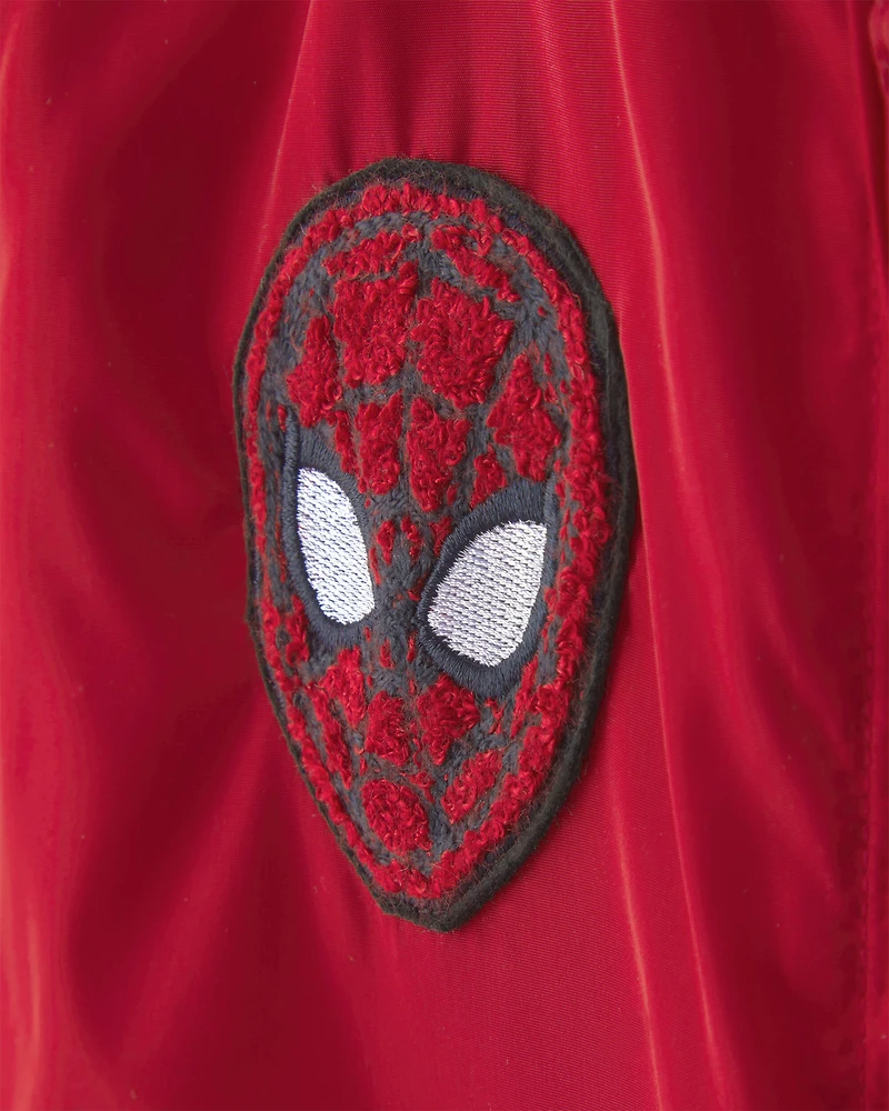 Kid Spider-Man Bomber Fashion Jacket - Red