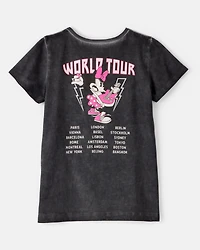 Girls Disney© Minnie Mouse Music Short-Sleeve Graphic Tee - Black/Pink
