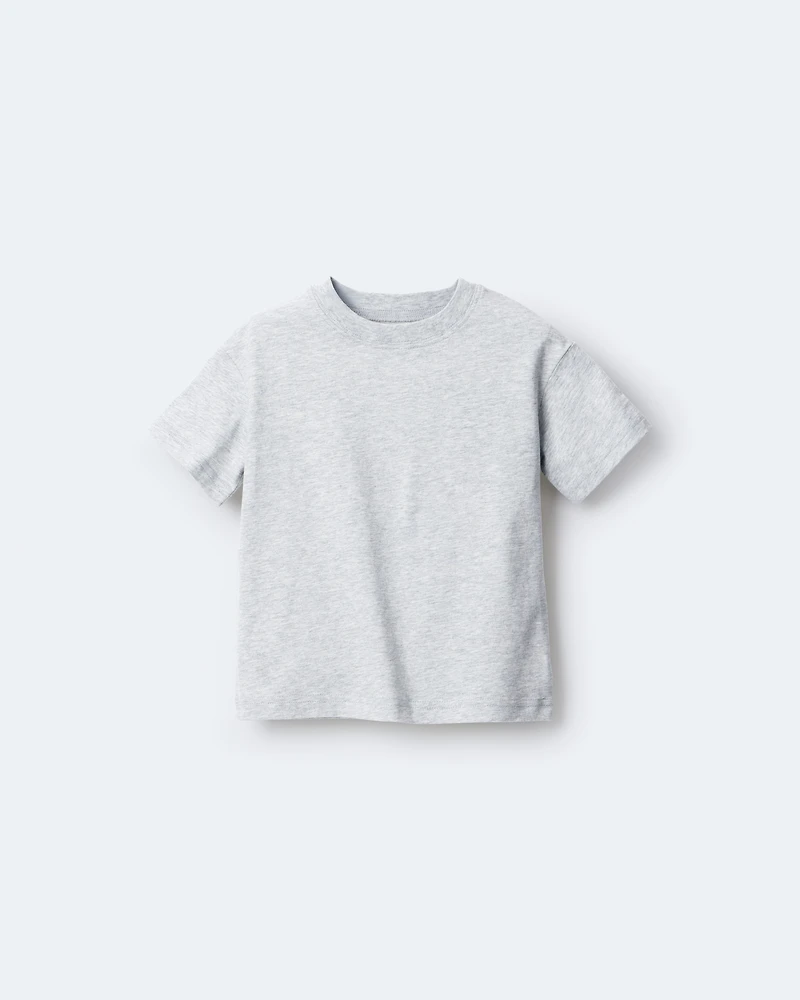 Toddler Short-Sleeve Relaxed Graphic Tee - Heather Grey
