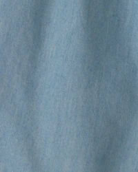Baby Girl Chambray Sleeveless Romper - Blue