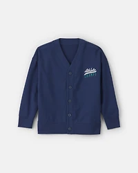 Boys 'Athletic Champs' Game Day French Terry Cardigan - Navy Blue