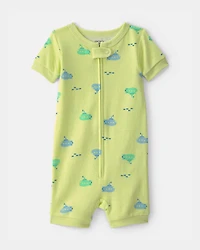 Baby Boy Submarine 100% Cotton 1-Piece Romper Pyjama - Green