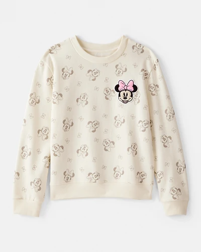 Girls Disney© Minnie Mouse Pullover Sweatshirt - Cream