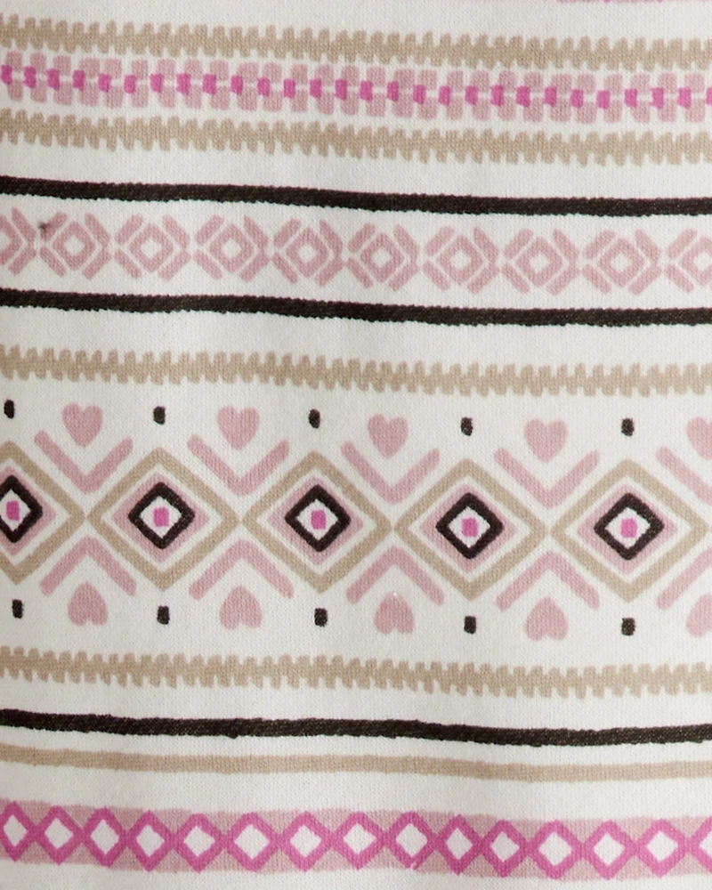 Girls Fairisle Pullover & Flared Pant Set