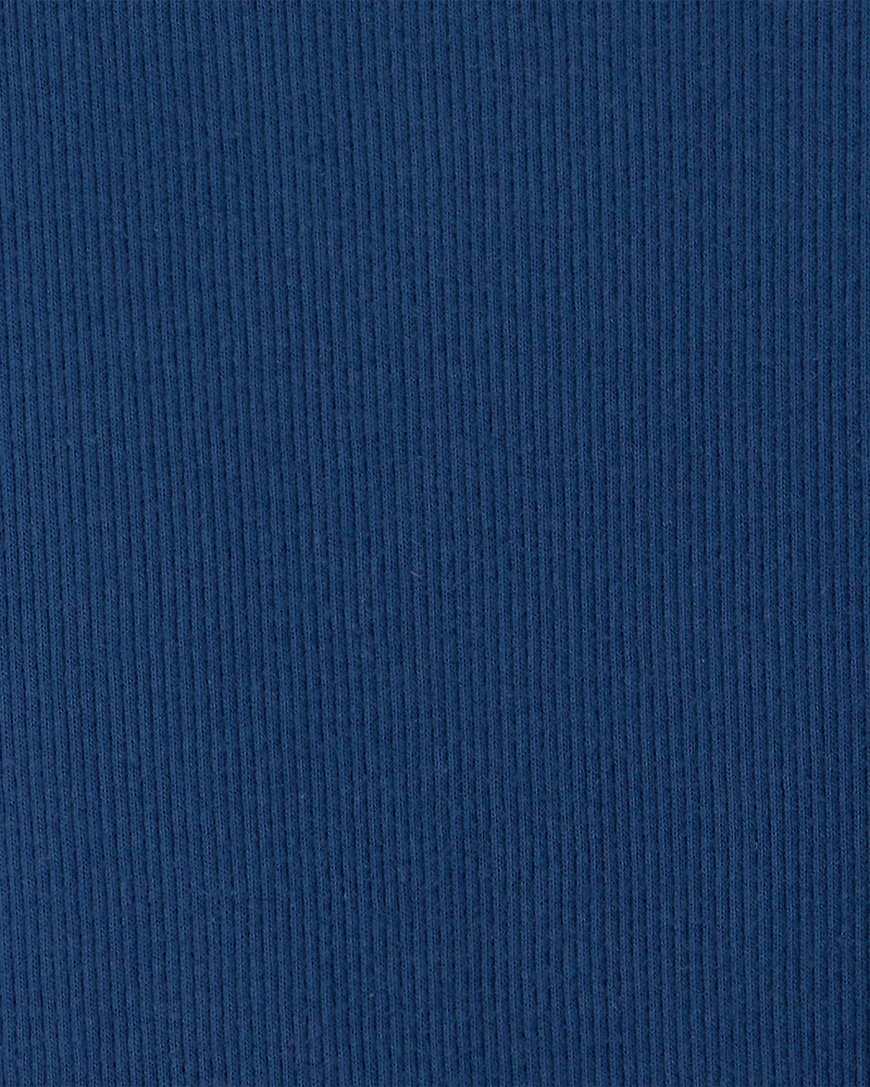 Girls Rib Top - Navy Blue