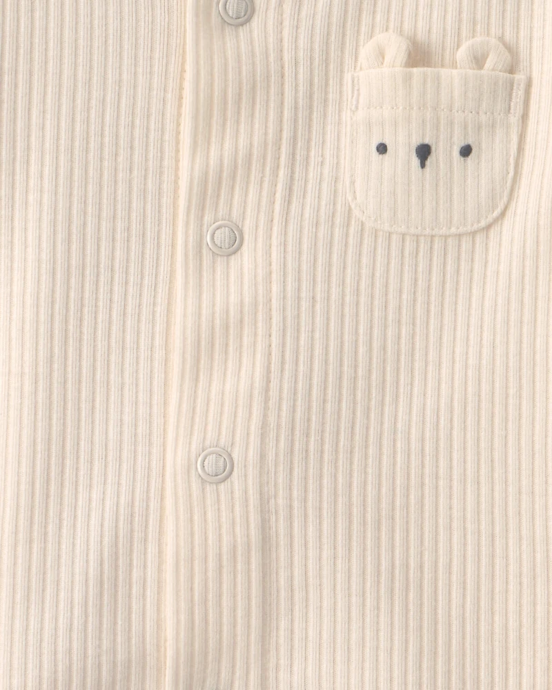 Baby Boy 3-Piece Bear Layering Set - Ivory