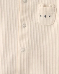 Baby Boy 3-Piece Bear Layering Set - Ivory