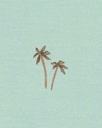 Toddler Palm Tree Print PurelySoft 2-Piece Pyjamas - Mint
