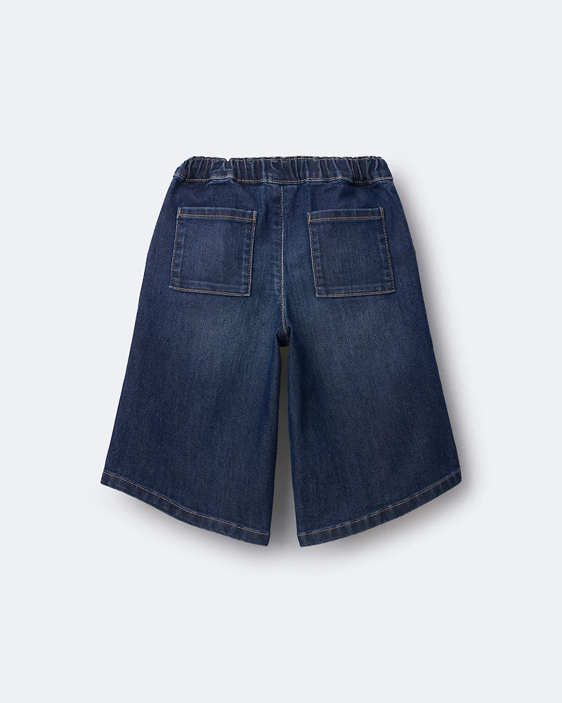 Toddler Girl Wide-Leg Pants Denim - Blue
