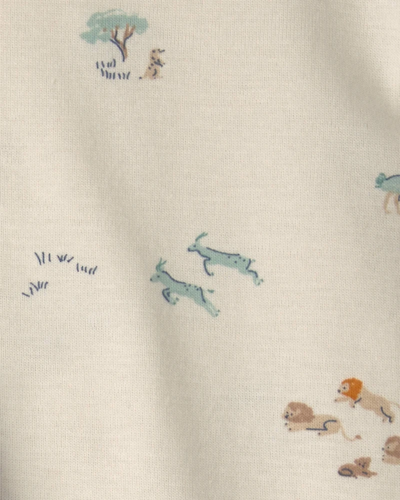 Baby Boy 3-Piece Safari Layering Set - Blue/Cream