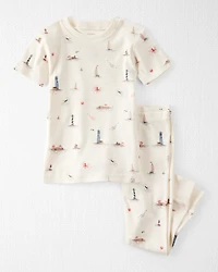 Toddler Organic Cotton Pyjamas Coastal Print