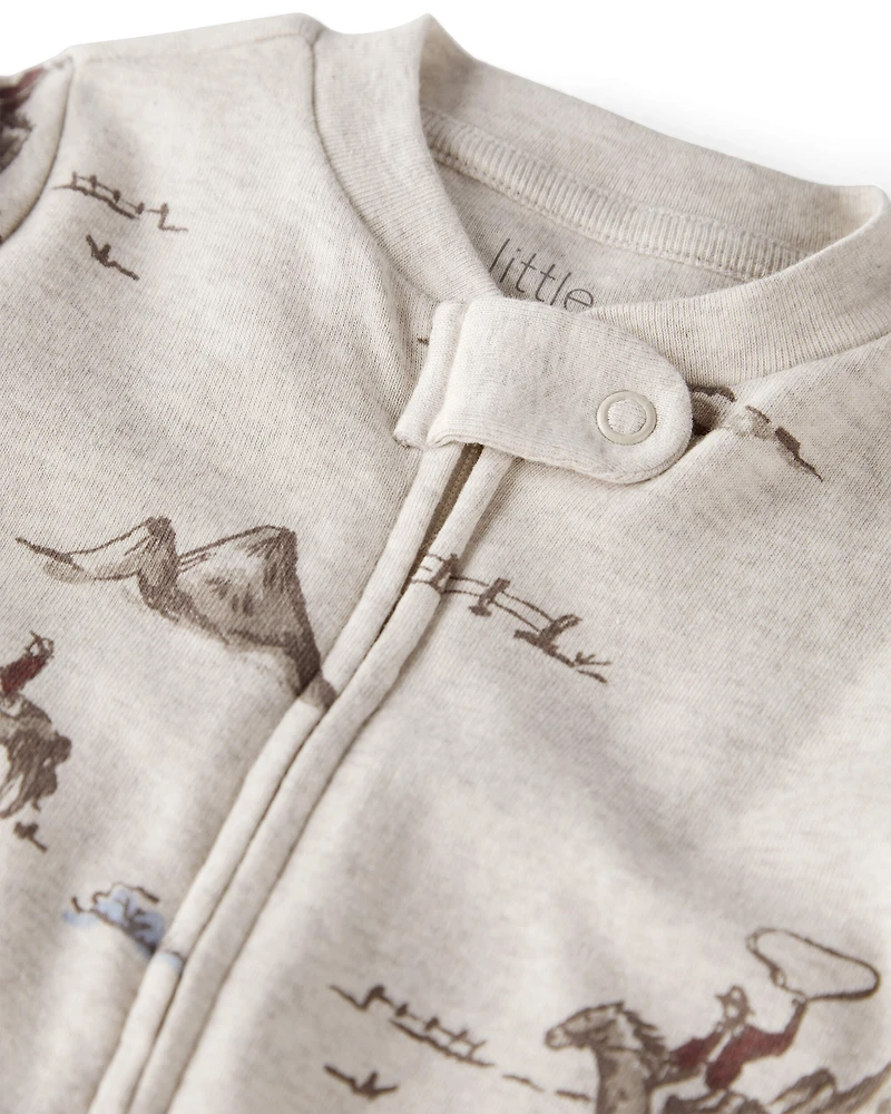 Baby Organic Cotton Sleep & Play Pajamas Western Rodeo