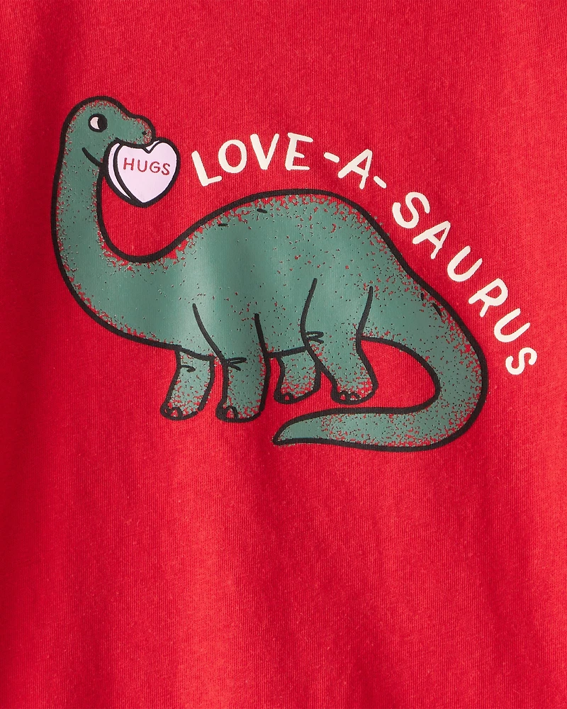 Toddler Boy Dinosaur Long-Sleeve Graphic Tee - Red