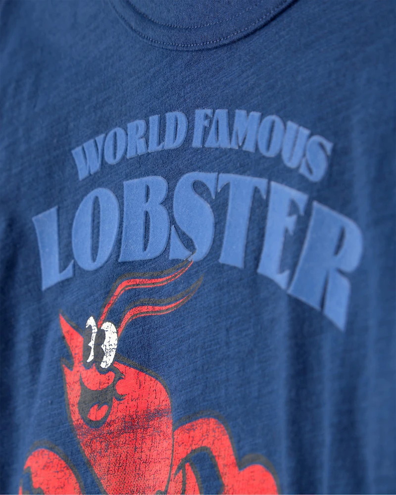 Boys Lobster Graphic Tee - Blue