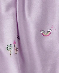 Baby Girl Fairytale Short-Sleeve Bodysuit Dress - Purple