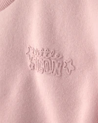 Toddler Girl 'Little Icon' Fleece Pullover Sweatshirt - Pink