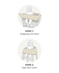 Take Cover Shopping Cart & Baby High Chair Cover - Oat