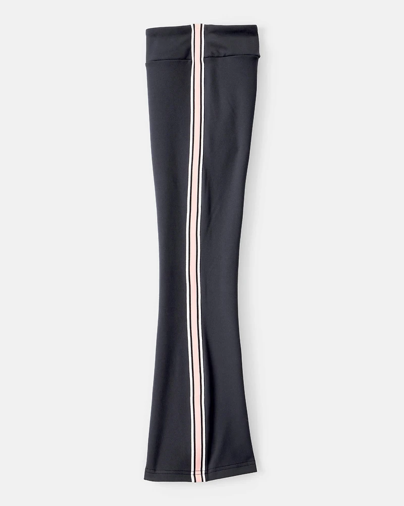 Girls Knit Flare Active Pants - Black