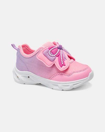 Toddler Girl Bow Athletic Sneakers - Pink