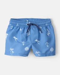 Baby Boy 2-Piece Shark Long-Sleeve Rashguard Swimsuit Set - Blue/White