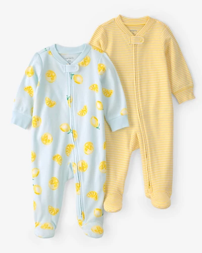 Baby 2-Pack Lemon Sleeper - Yellow/Blue