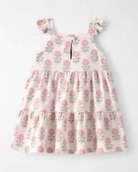 Baby Girl Organic Cotton Floral Tiered Dress
