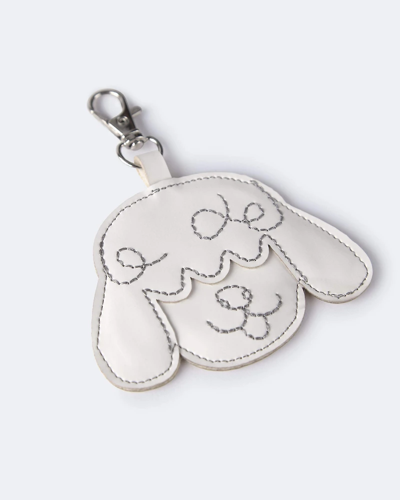 Toddler Girl Poodle Bag Charm - Cream