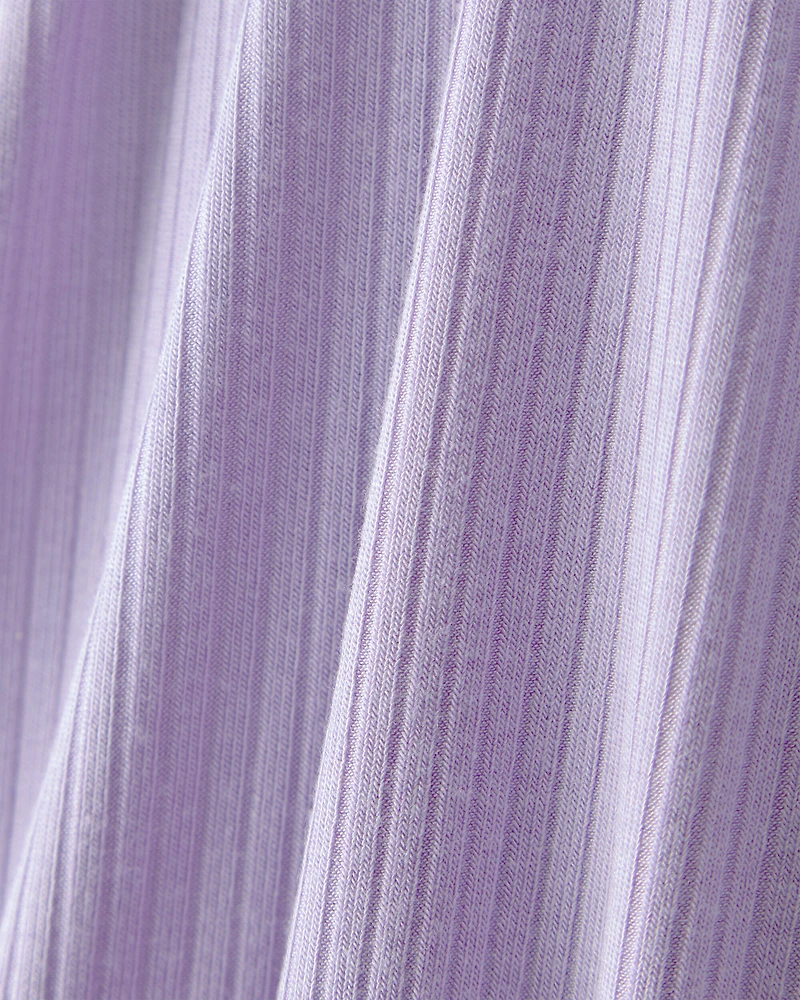 Baby Girl 2-Way Zip PurelySoft Sleeper - Purple