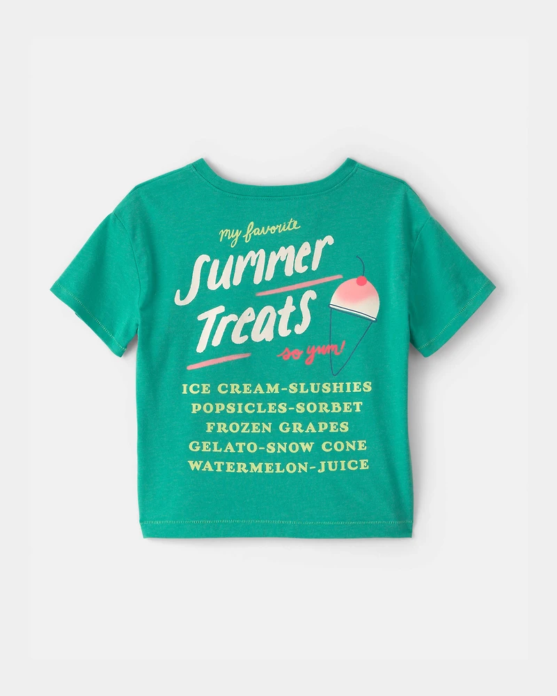 Toddler Girl Ice Cream Graphic Tee - Blue