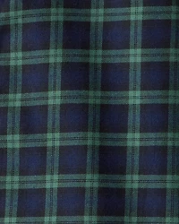 Boys Plaid Cotton Long-Sleeve Button-Down Shirt - Green