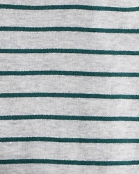 Baby Boy 3-Piece Fleece Vest Outfit Set - Green