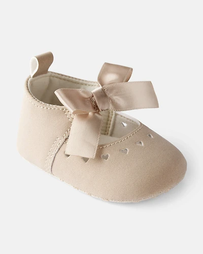Baby Girl Bow Casual Shoes - Brown