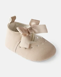 Baby Girl Bow Casual Shoes - Brown