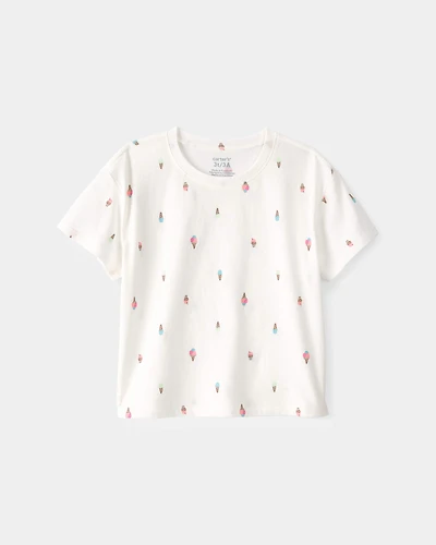Toddler Girl Lemon Top - Ivory